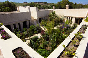 Courtyard from roof terrace